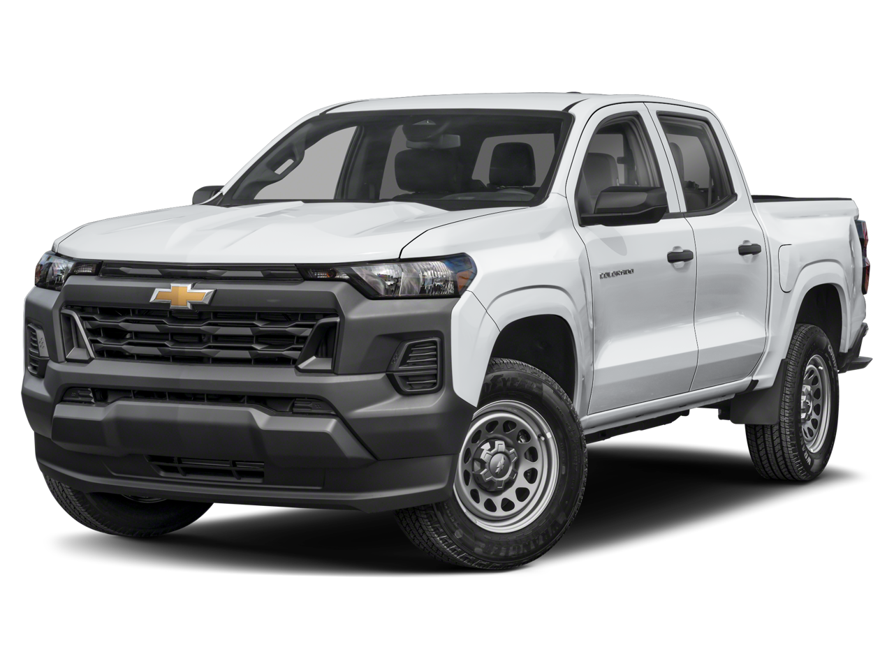 2026 Chevrolet Colorado Trail Boss in White Sands — front three-quarter view