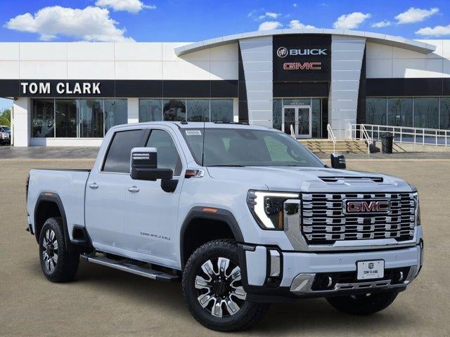 2026 GMC Sierra 2500 HD Denali in Glacier White Tricoat — front three-quarter view