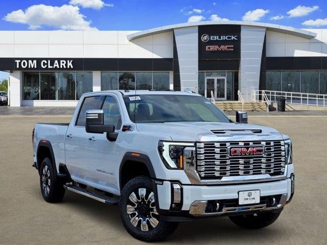 2026 GMC Sierra 2500 HD Denali in Glacier White Tricoat — front three-quarter view