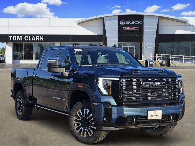 2026 GMC Sierra 2500 HD Denali Ultimate in Downpour Metallic — front three-quarter view