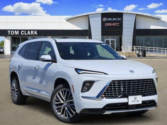 2026 Buick Enclave Avenir in Iridescent White Tricoat — front three-quarter view