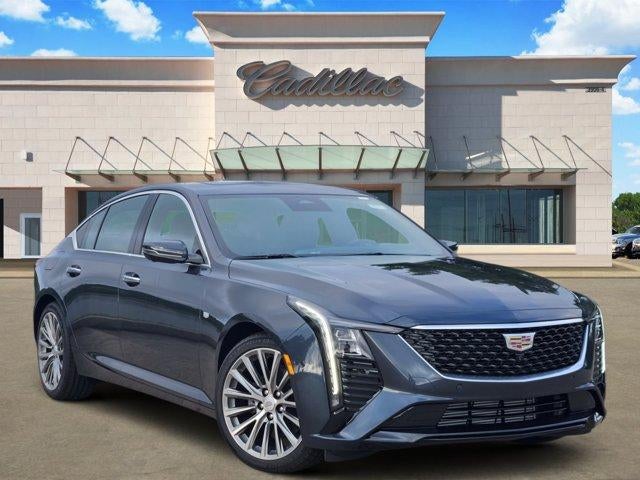 2026 Cadillac CT5 Premium Luxury in Deep Space Metallic — front three-quarter view