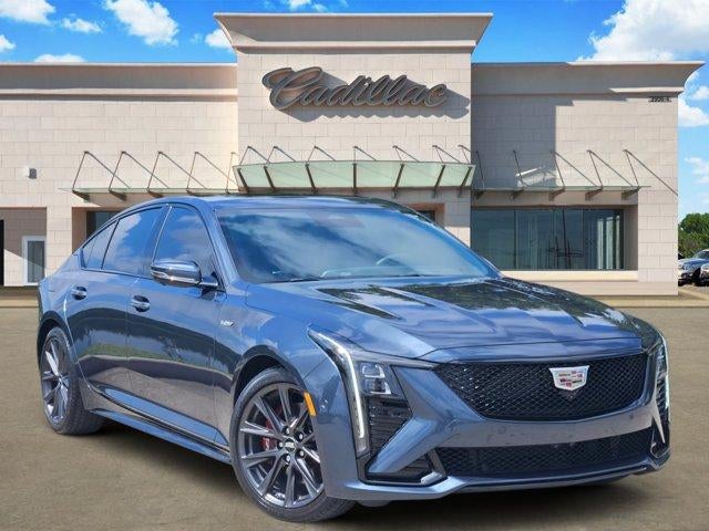 2026 Cadillac CT5-V Base in Deep Space Metallic — front three-quarter view