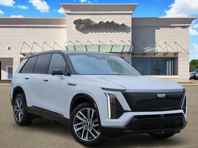 2026 Cadillac VISTIQ Sport in Vibrant White Tricoat — front three-quarter view