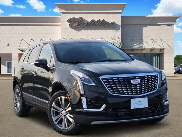 2026 Cadillac XT5 Premium Luxury in Stellar Black Metallic — front three-quarter view