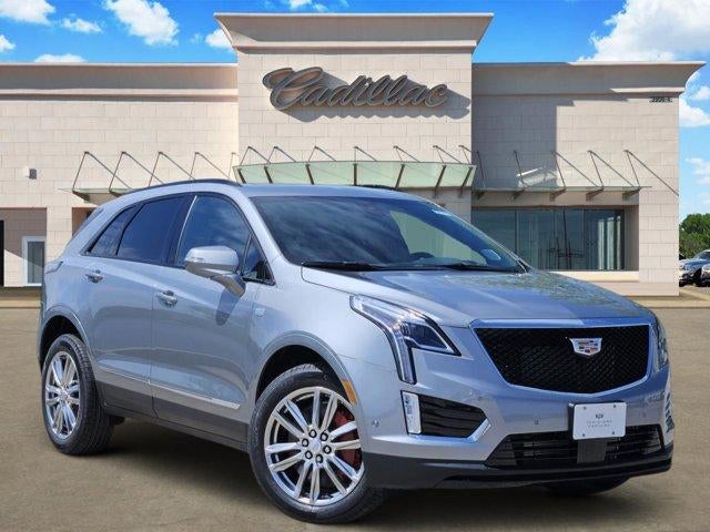2026 Cadillac XT5 Sport in Argent Silver Metallic — front three-quarter view