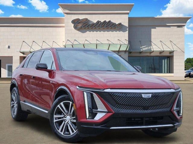 2026 Cadillac LYRIQ Luxury in Radiant Red Tintcoat — front three-quarter view