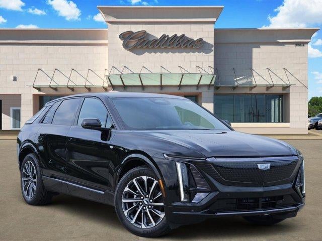 2026 Cadillac LYRIQ Sport in Stellar Black Metallic — front three-quarter view