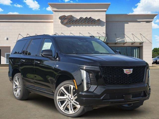 2026 Cadillac Escalade Sport in Black Raven — front three-quarter view