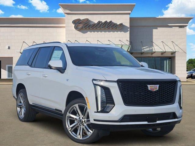 2026 Cadillac Escalade Sport in Vibrant White Tricoat — front three-quarter view
