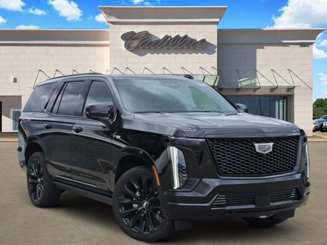 2026 Cadillac Escalade Platinum Sport in Black Raven — front three-quarter view