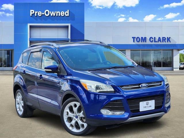 2013 Ford Escape Titanium in Deep Impact Blue — front three-quarter view
