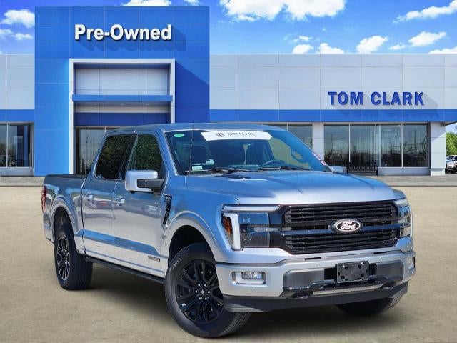 2024 Ford F-150 Platinum in Iconic Silver Met — front three-quarter view