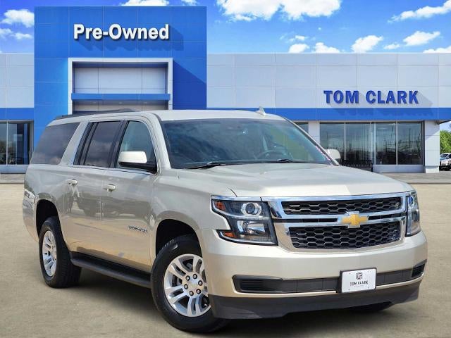 2016 Chevrolet Suburban LT in Champagne Silver Metallic — front three-quarter view