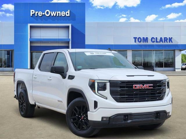 2023 GMC Sierra 1500 Elevation in Summit White — front three-quarter view