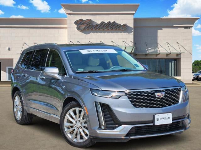 2021 Cadillac XT6 Premium Luxury in Satin Steel Metallic — front three-quarter view