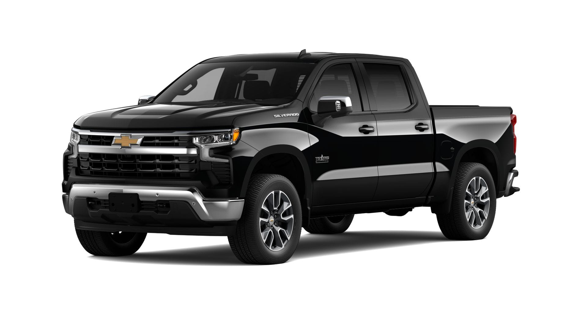2026 Chevrolet Silverado 1500 LT in Black — front three-quarter view