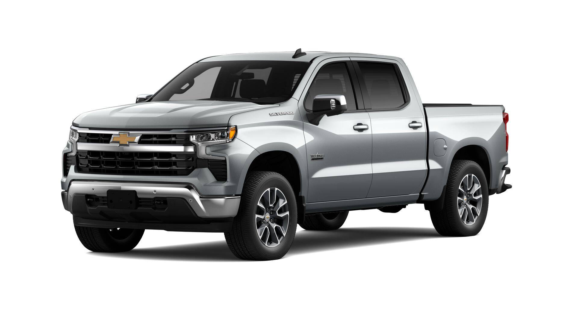 2026 Chevrolet Silverado 1500 LT in Sterling Gray Metallic — front three-quarter view