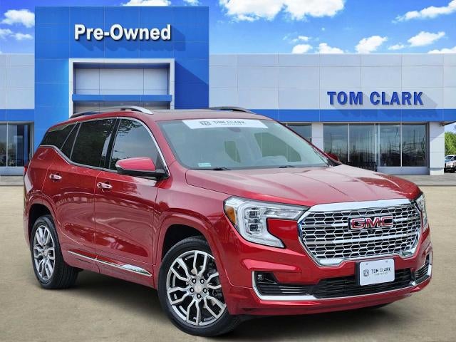2022 GMC Terrain Denali in Cayenne Red Tintcoat — front three-quarter view