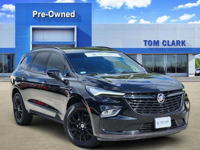 2023 Buick Enclave Essence in Ebony Twilight Metallic — front three-quarter view