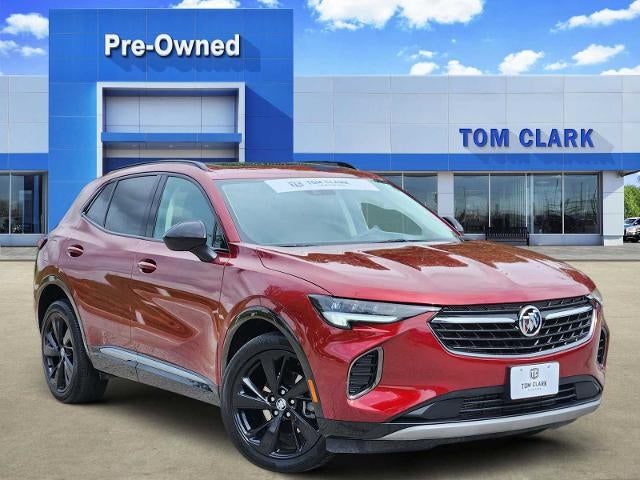2023 Buick Envision Essence in Cinnabar Metallic — front three-quarter view