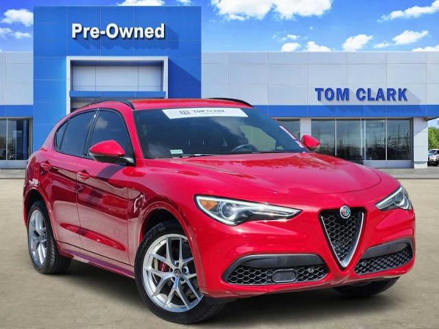 2020 Alfa Romeo Stelvio Ti Sport in Alfa Rosso — front three-quarter view